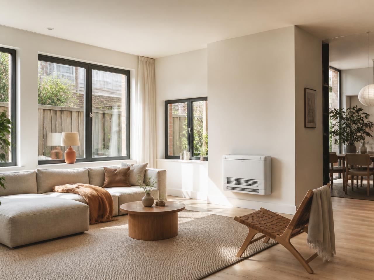 Modern Nederlands interieur met duurzame verwarming